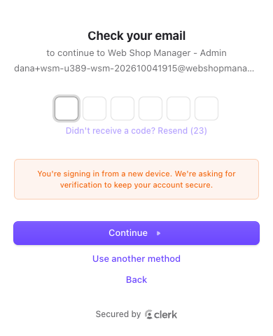 New-device check on a phone